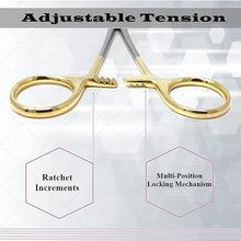 Load image into Gallery viewer, Carmalt Artery Forceps Curved 6.25", Longitudinal Jaws, Stainless Steel, Gold Handle