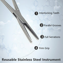 Load image into Gallery viewer, Mosquito Hemostat Forceps 5" Straight, Stainless Steel, Gold Handle