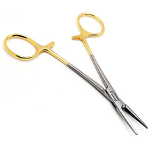 Load image into Gallery viewer, Mosquito Hemostat Forceps 5" Straight, Stainless Steel, Gold Handle