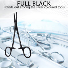 Load image into Gallery viewer, Mosquito Hemostat Forceps 5" (12.7cm) Straight, Stainless Steel, Black