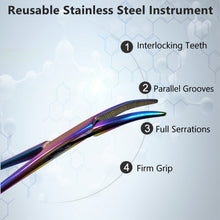 Load image into Gallery viewer, Hemostat Forceps 5.5" (14cm) Curved, Stainless Steel, Multi