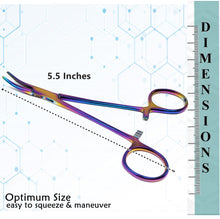 Load image into Gallery viewer, Hemostat Forceps 5.5" (14cm) Curved, Stainless Steel, Multi