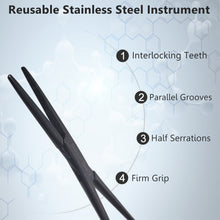 Load image into Gallery viewer, Kelly Hemostat Forceps 5.5" Straight, Stainless Steel, Black