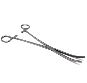 Pean Full Serrated Hemostat Forceps 10", Curved, Stainless Steel