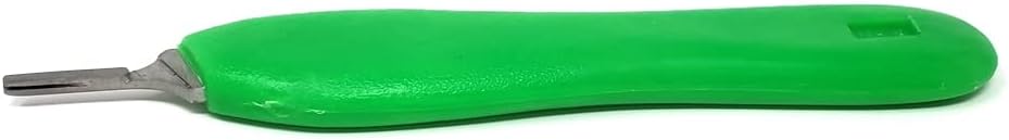 Stainless Steel Scalpel Handle #5 with Thick Plastic Handle ( Fits Size 10-16 Scalpel Blades )