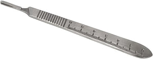 Premium Quality Scalpel Handle #3, With Graduated / Scale Handle, Stainless Steel ( Fits Size 9-16 Scalpel Blades )