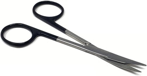 Supercut IRIS Dissecting Scissors 4.5" Curved, One Serrated Blade, Stainless Steel