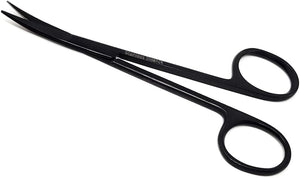 IRIS Dissecting Scissors 4.5", Curved, Stainless Steel, Black