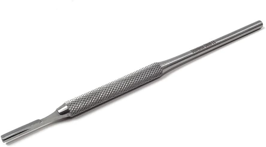 Round Grip Scalpel Handle #3, Stainless Steel