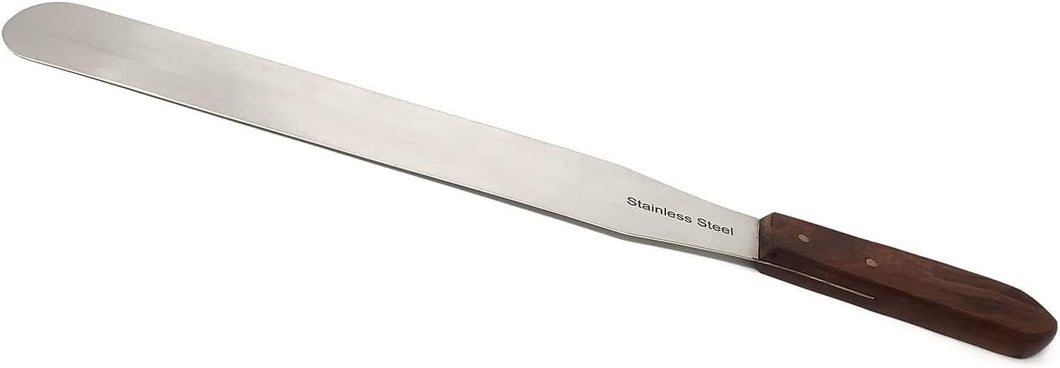 Stainless Steel Lab Spatula with Wooden Handle, 12