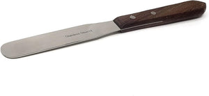 Stainless Steel Lab Spatula with Wooden Handle, 5" Blade, 0.88" Blade Width, 9.08" Total Length