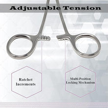 Load image into Gallery viewer, Carmalt Artery Forceps Curved 6.25&quot;, Longitudinal Jaws, Stainless Steel
