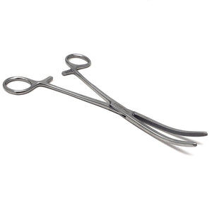Pean Full Serrated Hemostat Forceps 7.25", Curved, Stainless Steel