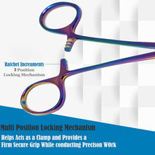 Load image into Gallery viewer, Mosquito Hemostat Forceps 5&quot; (12.7cm) Curved, Stainless Steel, Multi
