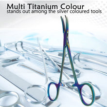 Load image into Gallery viewer, Mosquito Hemostat Forceps 5&quot; (12.7cm) Curved, Stainless Steel, Multi
