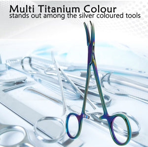 Mosquito Hemostat Forceps 5" (12.7cm) Curved, Stainless Steel, Multi