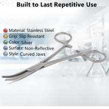 Load image into Gallery viewer, Crile Hemostat Forceps 5.5&quot; (14cm) Curved, Stainless Steel
