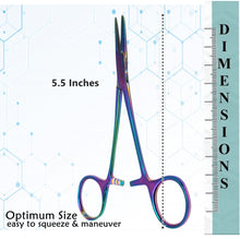 Load image into Gallery viewer, Hemostat Forceps 5.5&quot; (14cm) Straight, Stainless Steel, Multi
