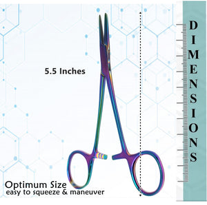 Hemostat Forceps 5.5" (14cm) Straight, Stainless Steel, Multi
