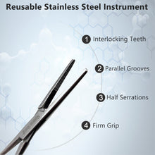 Load image into Gallery viewer, Kelly Hemostat Forceps 5.5&quot; Straight, Stainless Steel, Gold Handle
