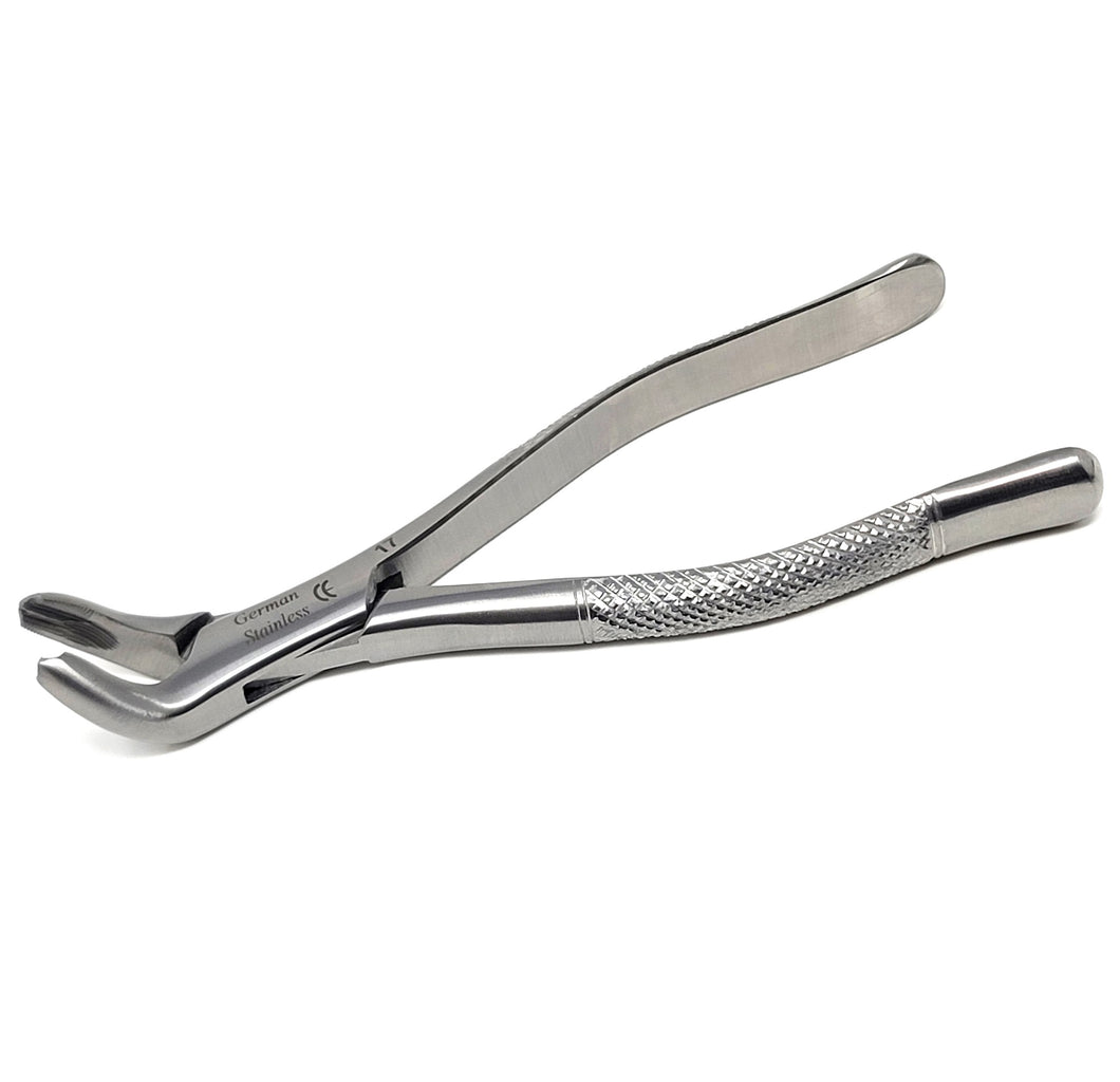 Premium Quality Dental Extraction Extracting Forceps #17 Satin, Stainless Steel