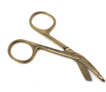 Load image into Gallery viewer, Lister Bandage Scissors 3.5&quot; Gold, Stainless Steel
