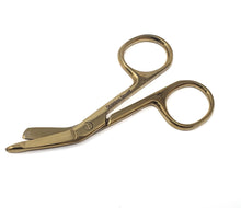 Load image into Gallery viewer, Lister Bandage Scissors 3.5&quot; Gold, Stainless Steel
