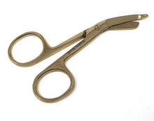 Load image into Gallery viewer, Lister Bandage Scissors 3.5&quot; Gold, Stainless Steel
