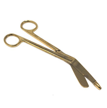 Load image into Gallery viewer, Lister Bandage Scissors 7.25&quot; Gold, Stainless Steel
