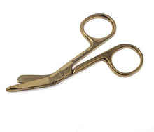 Load image into Gallery viewer, Lister Bandage Scissors 3.5&quot; Gold, Stainless Steel
