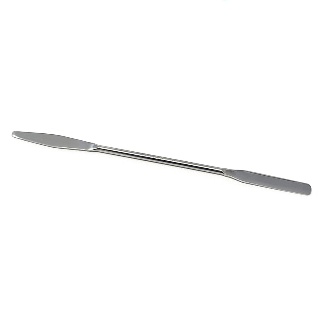 Stainless Steel Lab Spatula Double Sided Sampler, Round & Tapered Arrow End, 7