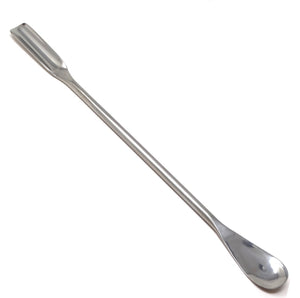 Stainless Steel Lab Spatula Double Sided Sampler, Scoop & Spoon Ends, 9" Length