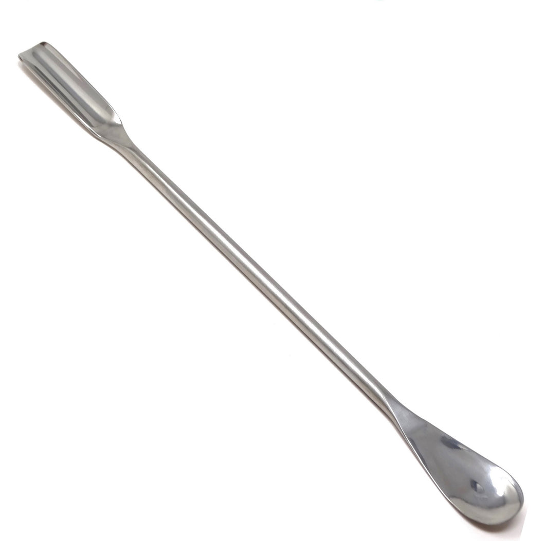 Stainless Steel Lab Spatula Double Sided Sampler, Scoop & Spoon Ends, 9
