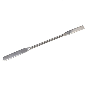 Stainless Steel Lab Spatula Double Sided Sampler, Square & Round End, 7" Length
