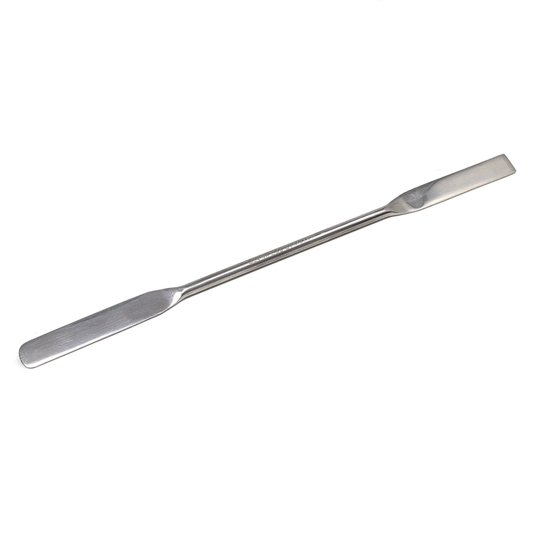 Stainless Steel Lab Spatula Double Sided Sampler, Square & Round End, 7