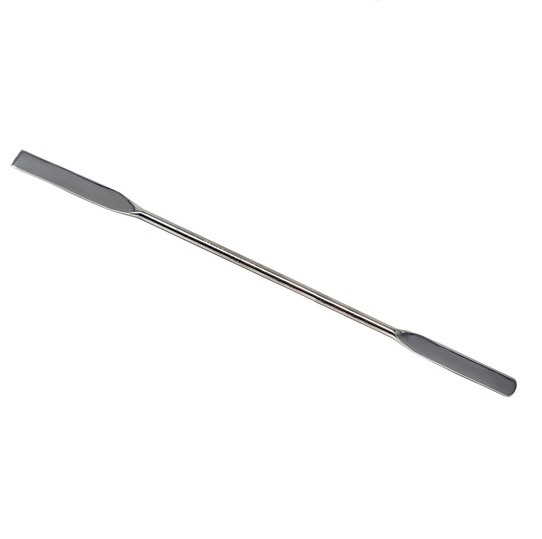 Stainless Steel Lab Spatula Double Sided Sampler, Square & Round End, 9
