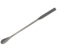 Load image into Gallery viewer, Stainless Steel Lab Spatula Double Sided Sampler, Square &amp; Flat Spoon Ends, 9&quot; Length
