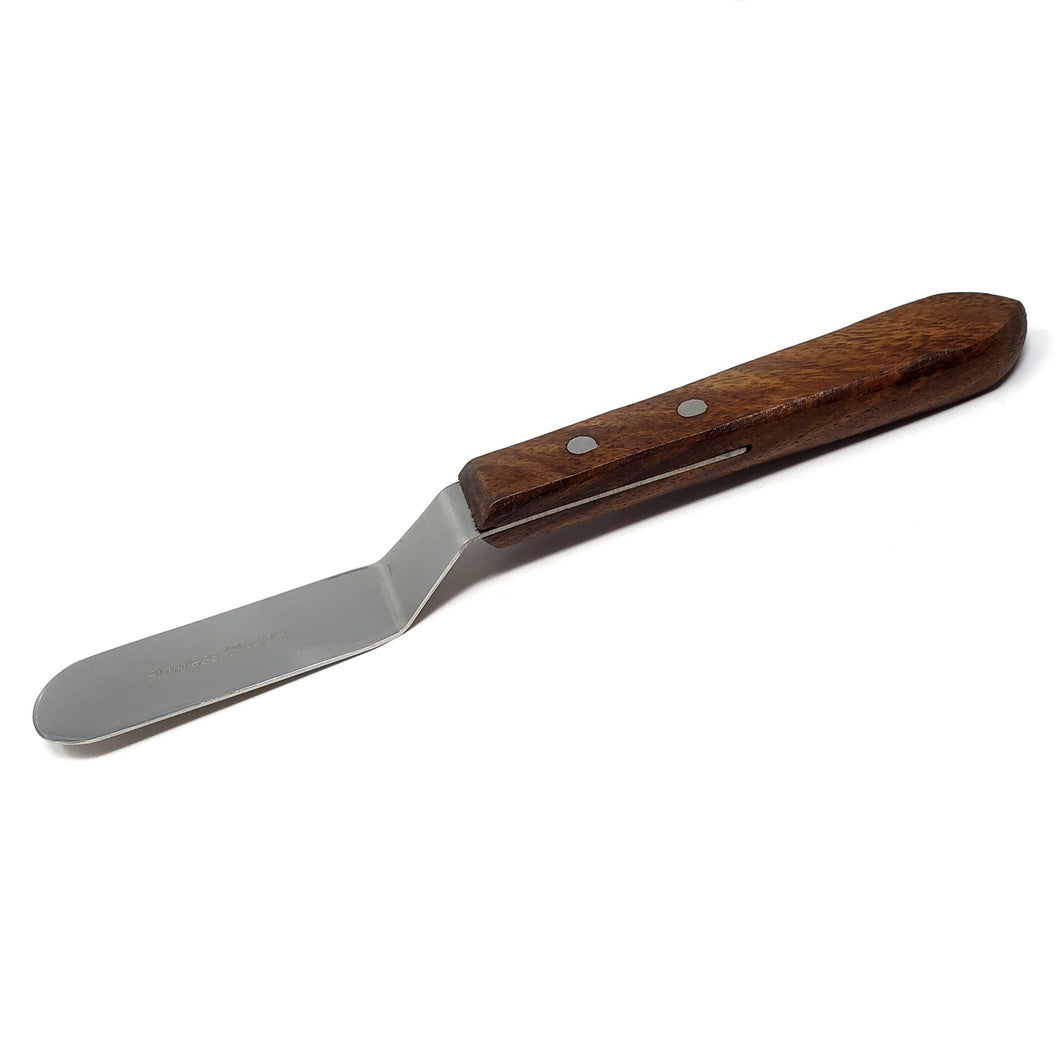 Stainless Steel Lab Spatula with Wooden Handle, 3