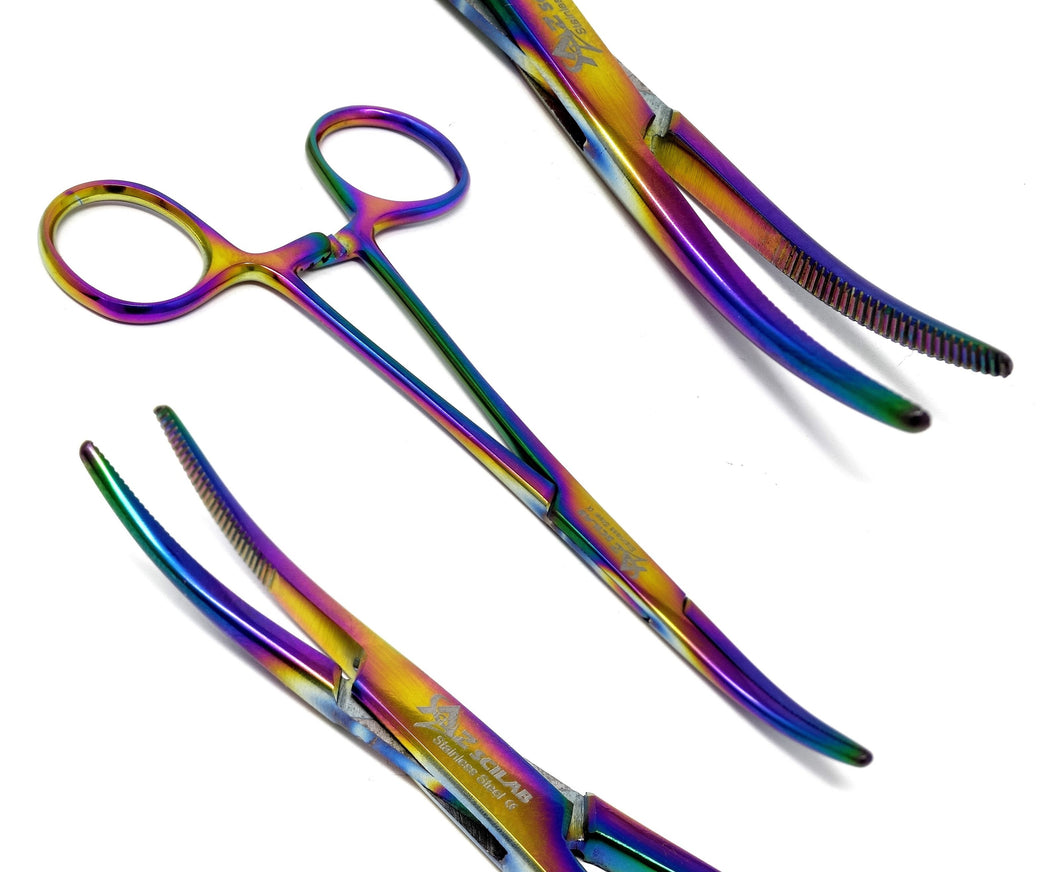 Multi Color Kelly Hemostat Forceps 5.5