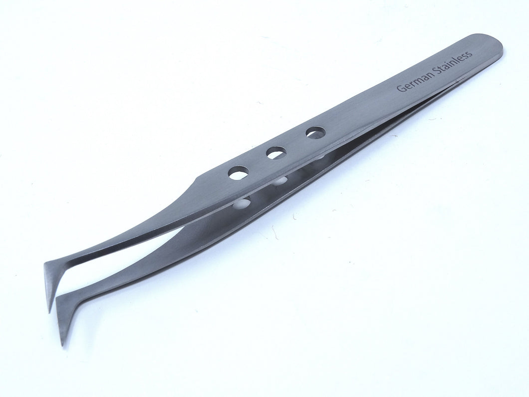 Stainless Steel Watch & Jewelery Repair Tweezers #6 Forceps, Fine Point, Fenestrated Handle, Premium Quality