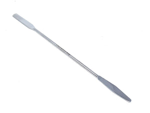 Stainless Steel Double Ended Micro Lab Spatula Sampler, Round & Tapered Arrow End, 9" Length