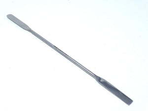 Stainless Steel Double Ended Micro Lab Spatula Sampler, Square & Round End, 9" Length
