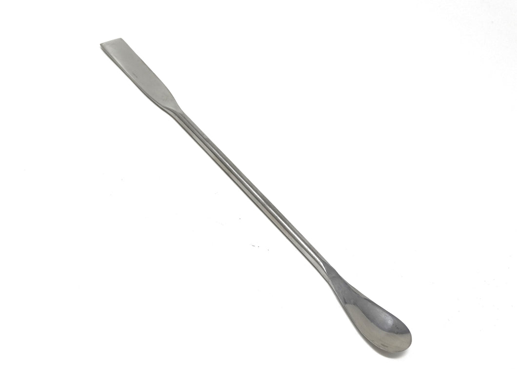 Stainless Steel Double Ended Micro Lab Spatula Sampler, Square & Flat Spoon End, 9