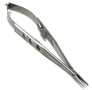 Premium Quality Castroviejo Needle Holder 5.5" Straight, Fenestrated Flat Handle, Stainless Steeel