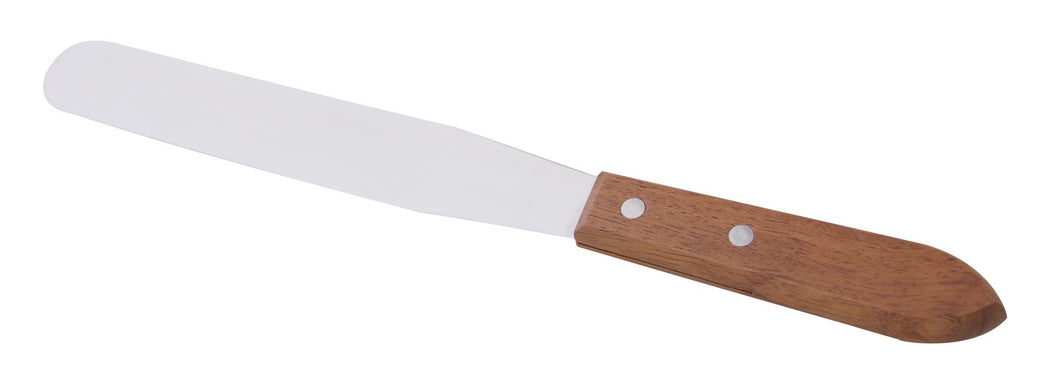 Stainless Steel Lab Spatula with Wooden Handle, 8