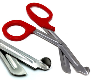 Red Handle with Stainless Steel Blades Trauma Shears 7.25"
