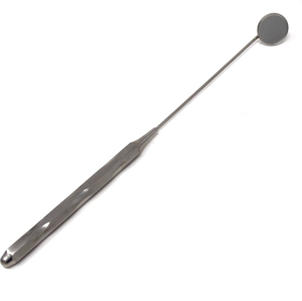 Hollow Handle Hygiene Dental 24mm Mouth Inspection Mirror #5, Total Length 10.5