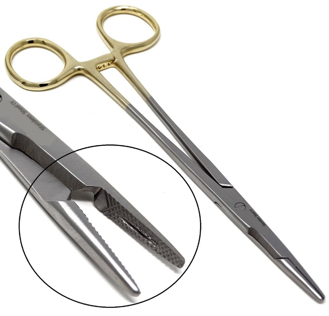 Gold Handle Olsen Hegar Needle Holder 6.5