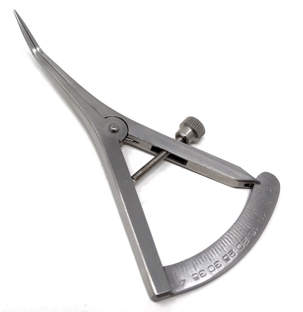 Premium Castroviejo Caliper Graduated 0-40mm Curved 3.5