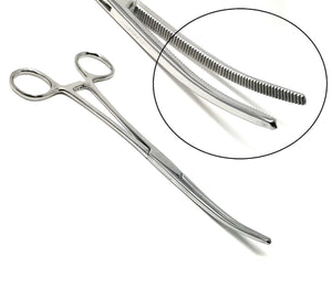 Pean Full Serrated Hemostat Forceps 10", Curved, Stainless Steel